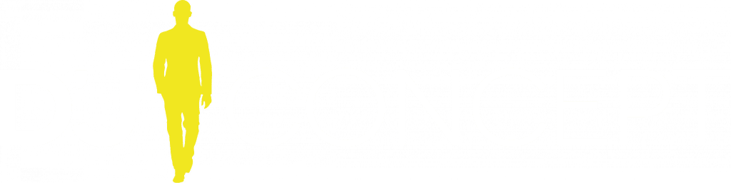 Logo blanc DJ jaune sans fond DJ Concept